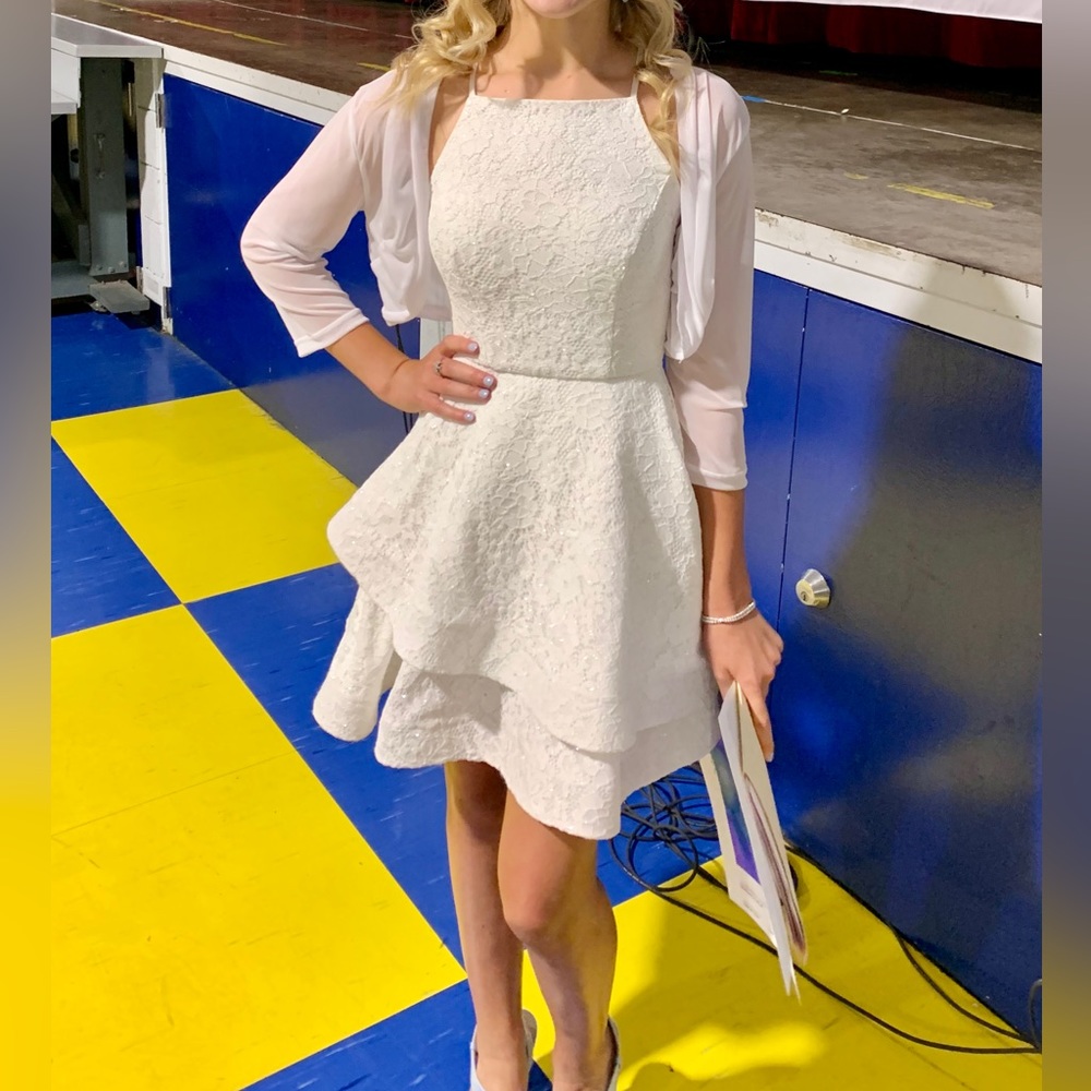 B. Darlin ivory dress. Size 0. GUC